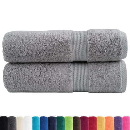 Premium Shower Towels "SOLUND" 2 pcs Grey 70x140 cm 600 gsm