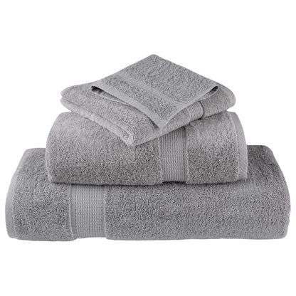 Premium Shower Towels "SOLUND" 2 pcs Grey 70x140 cm 600 gsm