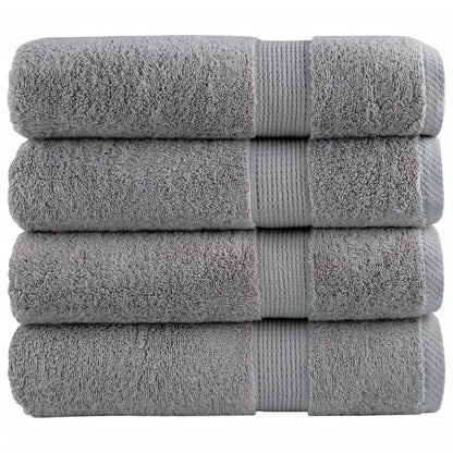 Premium Shower Towels "SOLUND" 4 pcs Grey 70x140 cm 600 gsm