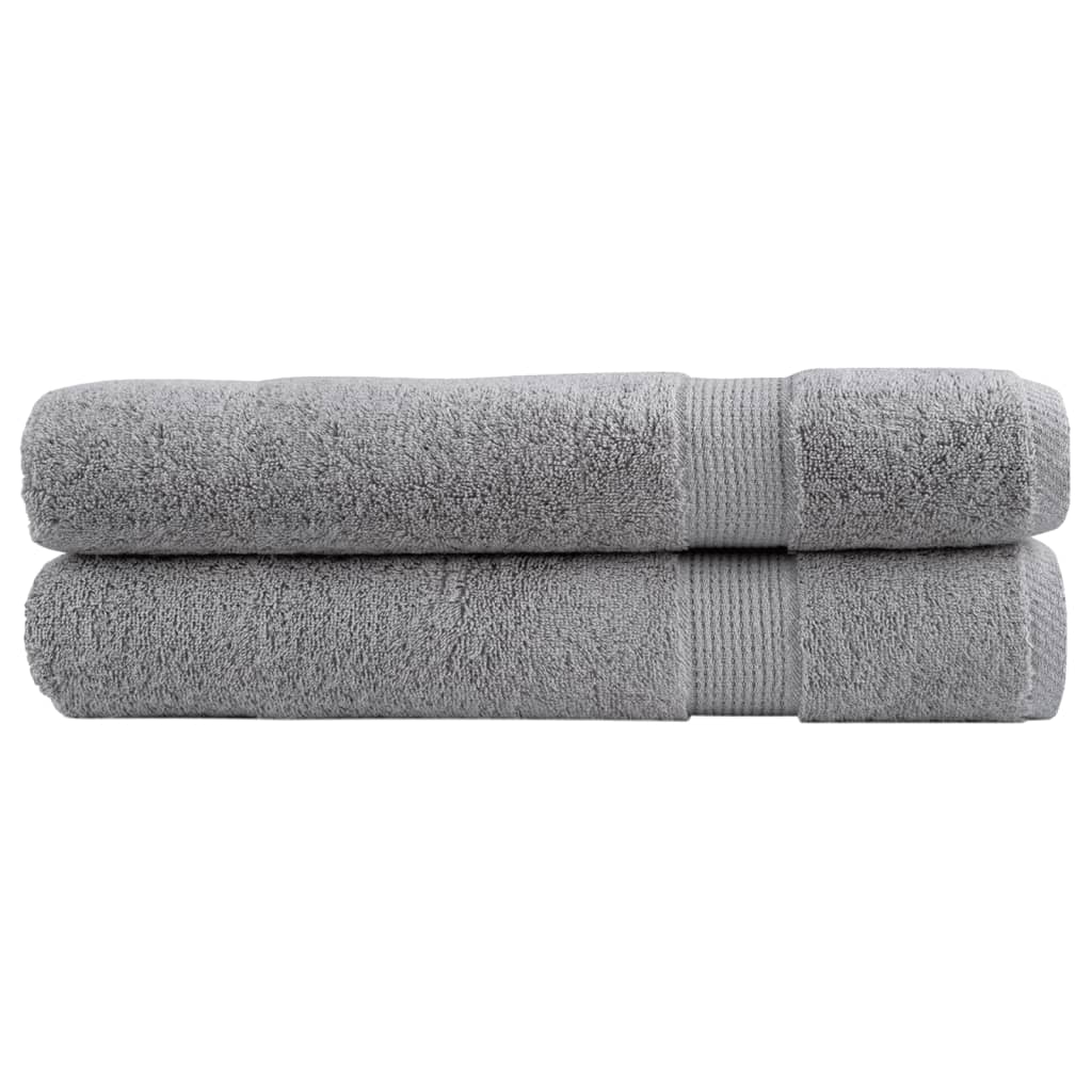 Premium Sauna Towels "SOLUND" 2 pcs Grey 80x200 cm 600 gsm