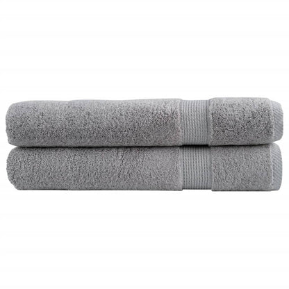 Premium Towels "SOLUND" 2 pcs Grey 100x200 cm 600 gsm