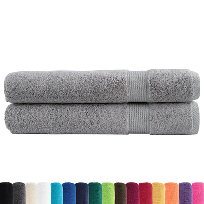 Premium Towels "SOLUND" 2 pcs Grey 100x200 cm 600 gsm