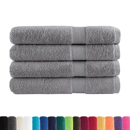 Premium Towels "SOLUND" 4 pcs Grey 100x200 cm 600 gsm