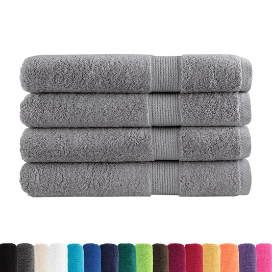 Premium Towels "SOLUND" 4 pcs Grey 100x200 cm 600 gsm