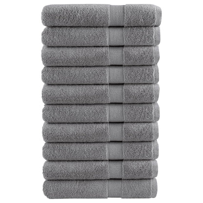 Premium Towels "SOLUND" 10 pcs Grey 100x200 cm 600 gsm