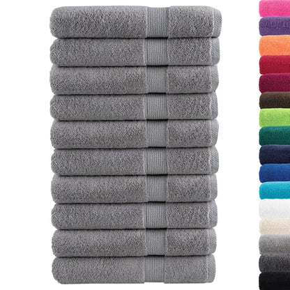 Premium Towels "SOLUND" 10 pcs Grey 100x200 cm 600 gsm