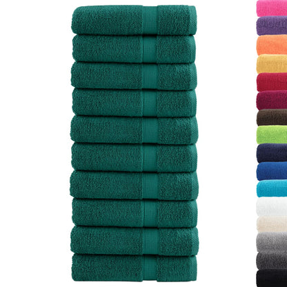 Premium Shower Towels 10 pcs Green 70x140 cm 600 gsm 100% Cotton