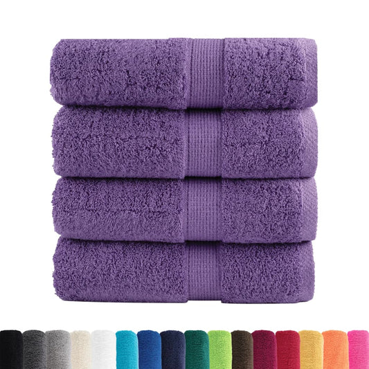 Premium Wash Towels SOLUND 4 pcs Purple 30x30 cm 600 gsm