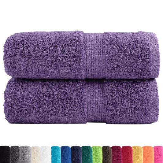 Premium Guest Towels SOLUND 2 pcs Purple 30x50 cm 600 gsm