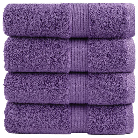 Premium Guest Towels SOLUND 4 pcs Purple 30x50 cm 600 gsm