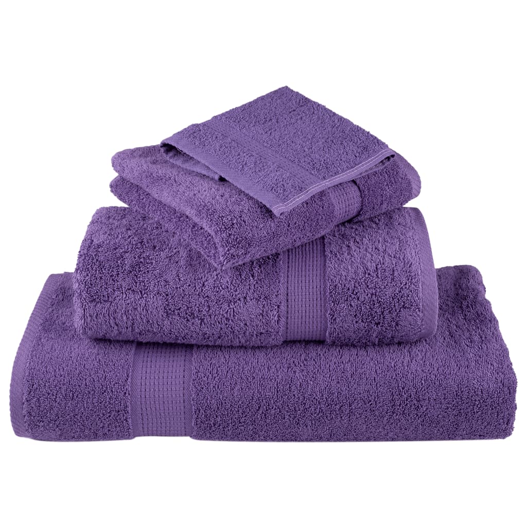 Premium Hand Towels SOLUND 2 pcs Purple 50x100 cm 600 gsm