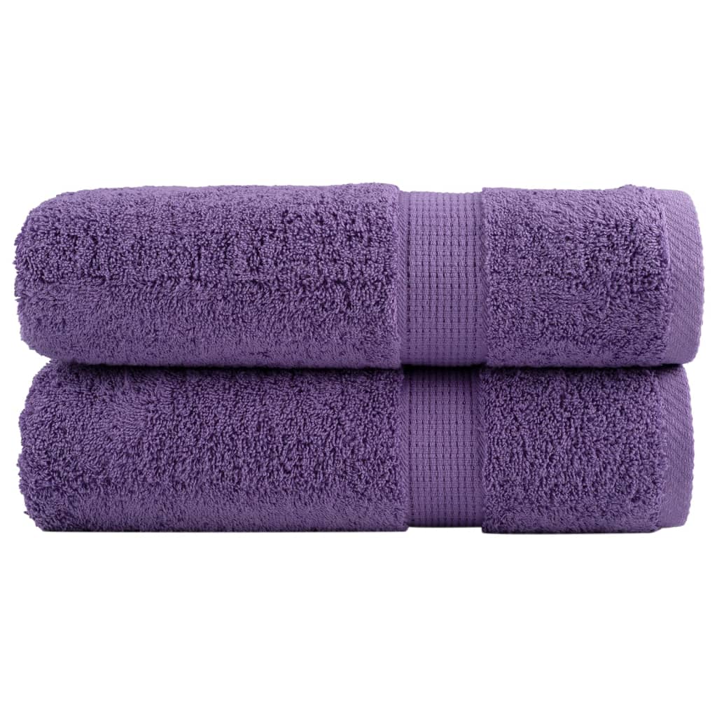 Premium Bath Towels "SOLUND" 2 pcs Purple 100x150 cm 600 gsm