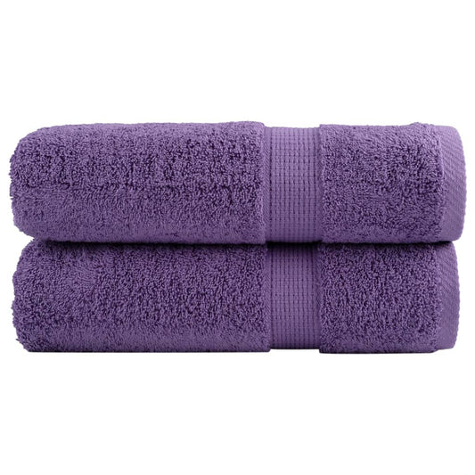 Premium Bath Towels "SOLUND" 2 pcs Purple 100x150 cm 600 gsm
