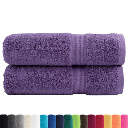 Premium Bath Towels "SOLUND" 2 pcs Purple 100x150 cm 600 gsm