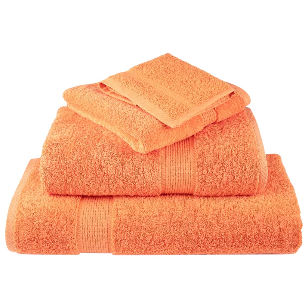Premium Shower Towels SOLUND 4 pcs Orange 70x140 cm 600 gsm