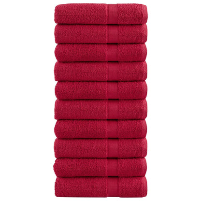 Premium Shower Towels 10 pcs Red 70x140 cm 600 gsm 100% Cotton