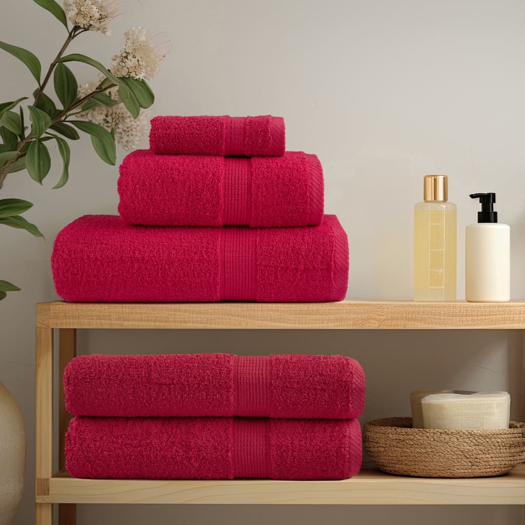 Premium Shower Towels 10 pcs Red 70x140 cm 600 gsm 100% Cotton