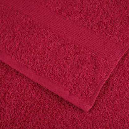 Premium Bath Towels "SOLUND" 10 pcs Red 100x150 cm 600 gsm