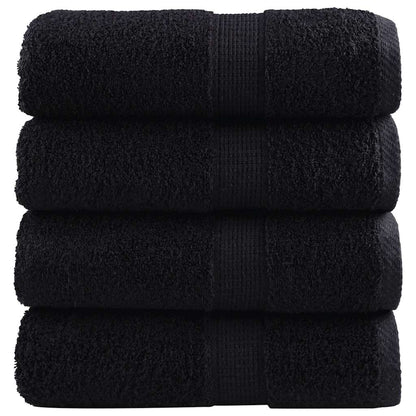 Premium Guest Towels SOLUND 4 pcs Black 30x50 cm 600 gsm