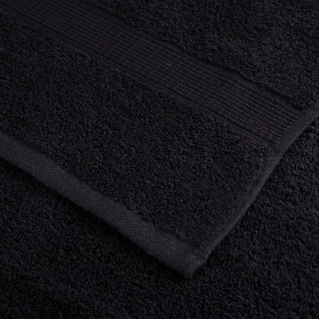 Premium Hand Towels SOLUND 10 pcs Black 50x100 cm 600 gsm