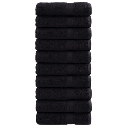 Premium Shower Towels 10 pcs Black 70x140 cm 600 gsm 100% Cotton