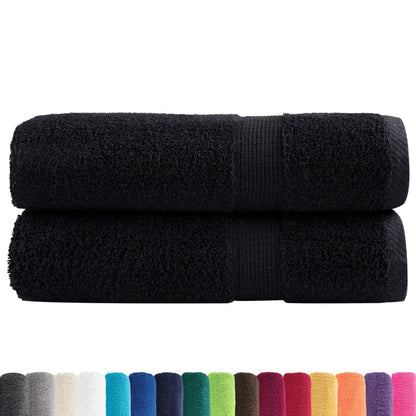 Premium Bath Towels "SOLUND" 2 pcs Black 100x150 cm 600 gsm