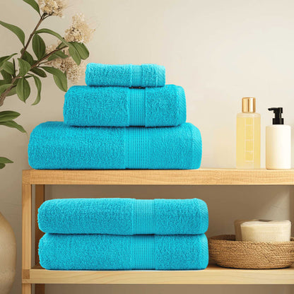 Premium Hand Towels SOLUND 4 pcs Turquoise 50x100 cm 600 gsm