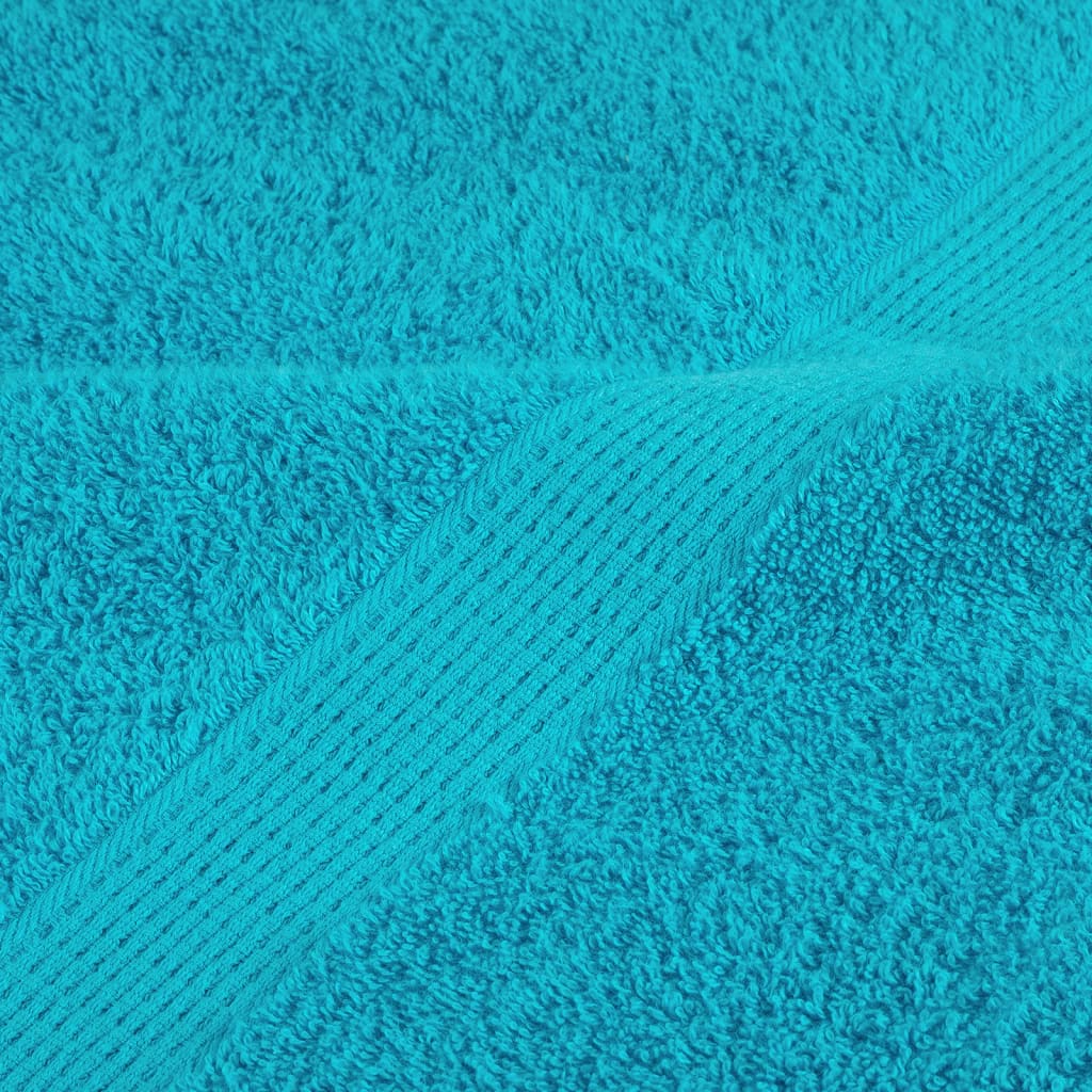 Premium Shower Towels 10 pcs Turquoise 70x140 cm 600 gsm 100% Cotton