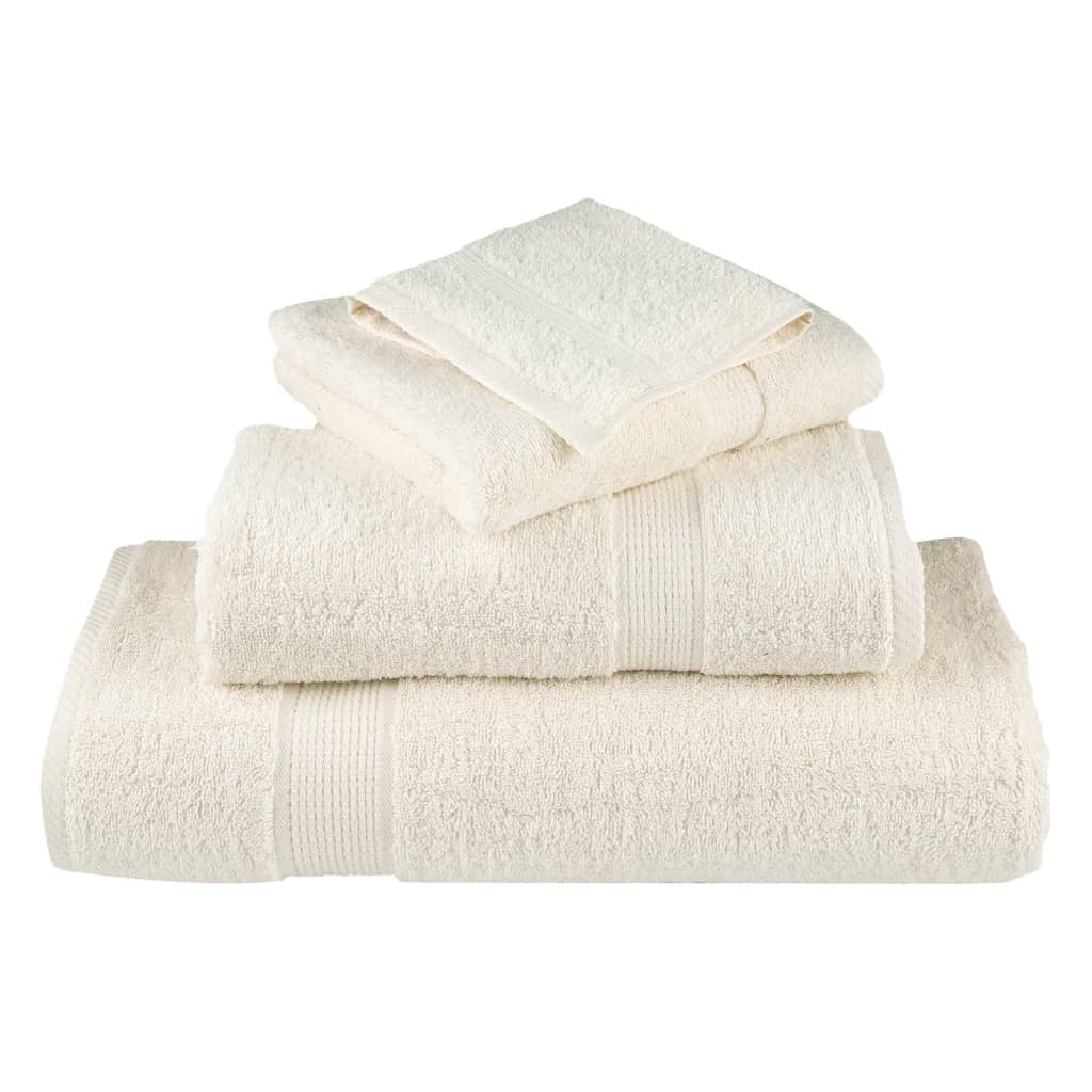 Premium Towels SOLUND 4 pcs Cream 100x200 cm 600 gsm