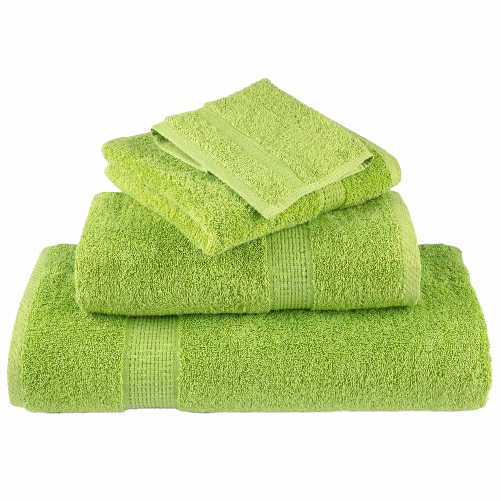 Premium Hand Towels SOLUND 4 pcs Apple Green 50x100 cm 600 gsm
