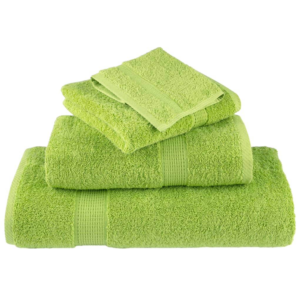 Premium Shower Towels 10 pcs Apple Green 70x140 cm 600 gsm 100% Cotton