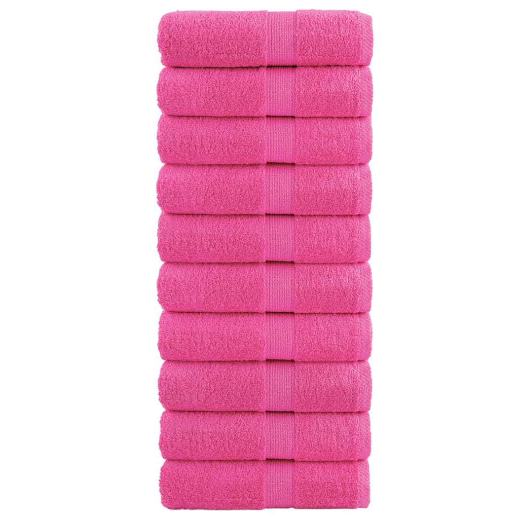Soap Towel | Set of 10 | Pink | 100% ring-spun cotton | 30x30 cm | Square