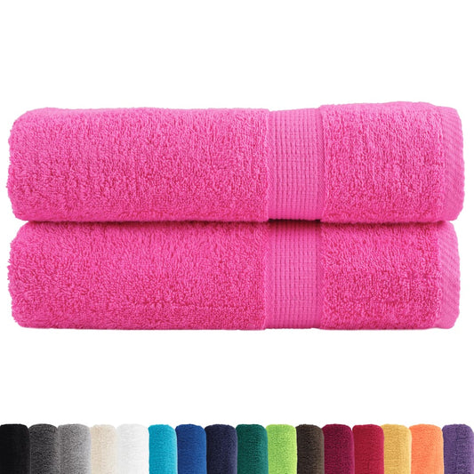 Premium Shower Towels SOLUND 2 pcs Pink 70x140 cm 600 gsm