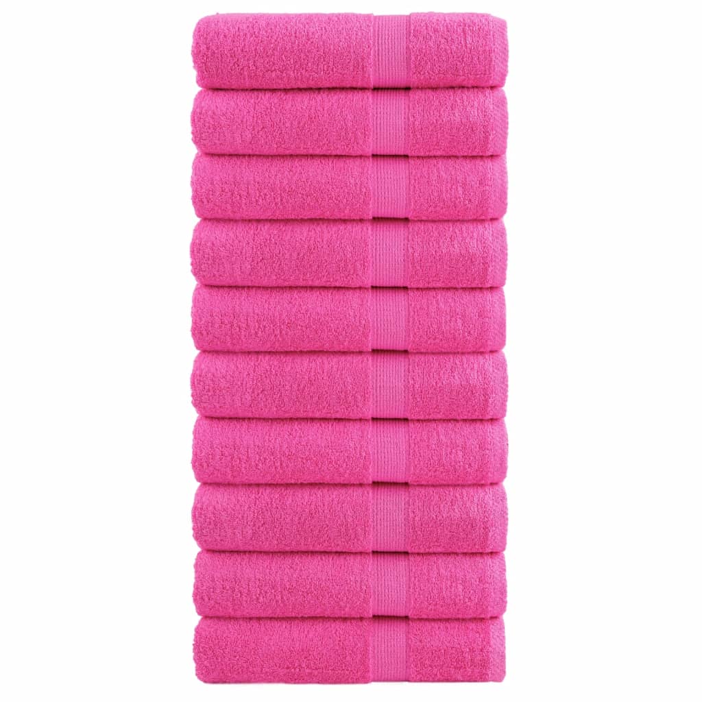 Premium Shower Towels 10 pcs Pink 70x140 cm 600 gsm 100% Cotton