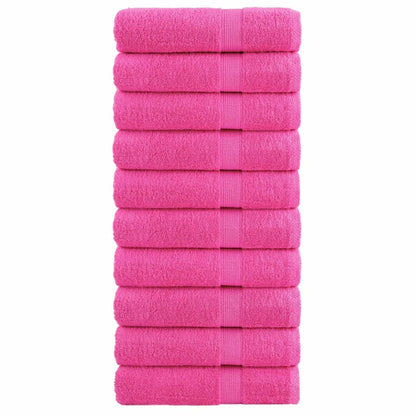 Premium Shower Towels 10 pcs Pink 70x140 cm 600 gsm 100% Cotton