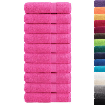 Premium Shower Towels 10 pcs Pink 70x140 cm 600 gsm 100% Cotton