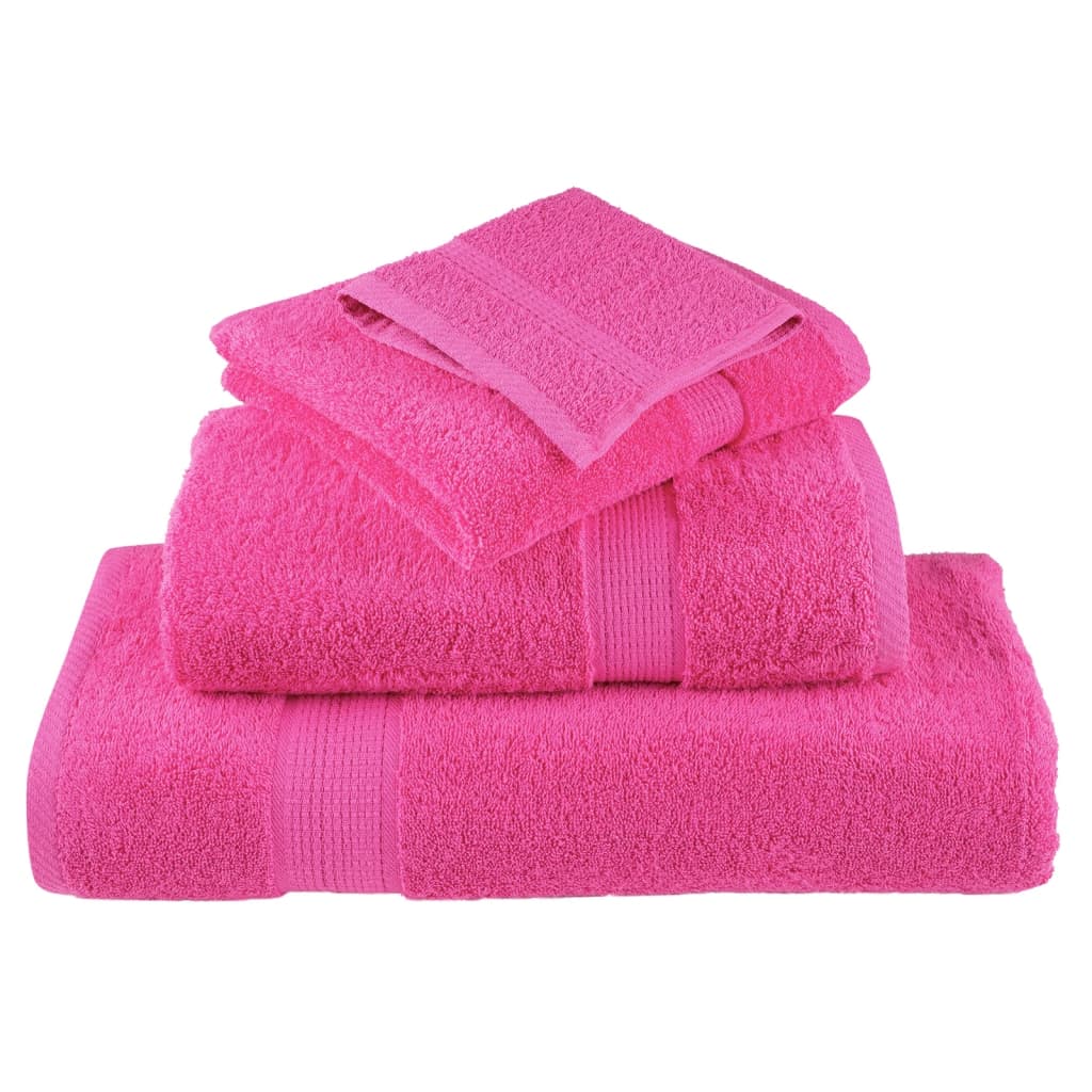 Premium Shower Towels 10 pcs Pink 70x140 cm 600 gsm 100% Cotton