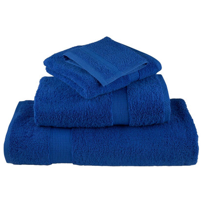 6 Piece Premium Towel Set SOLUND Blue 600 gsm