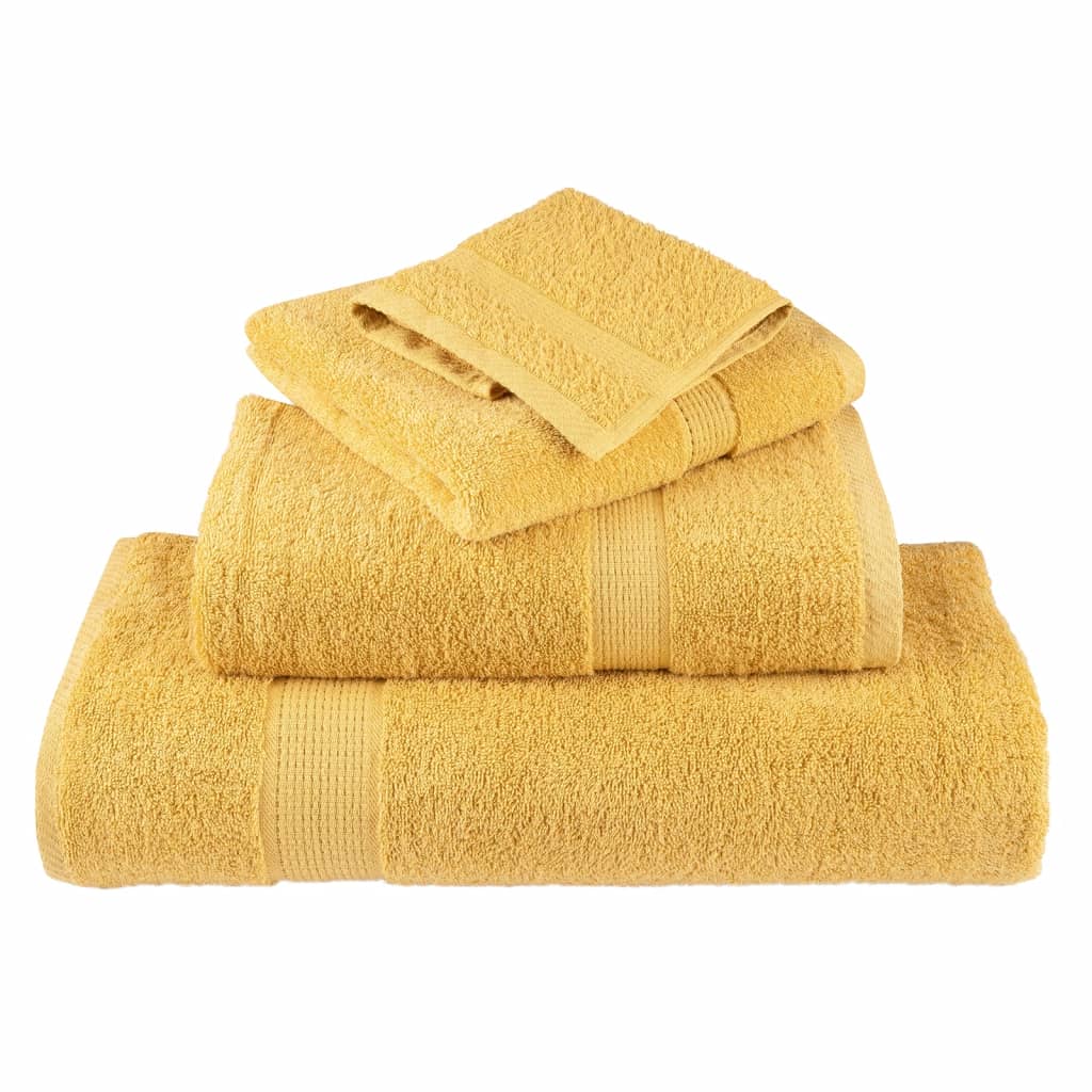 6 Piece Premium Towel Set SOLUND Gold 600 gsm