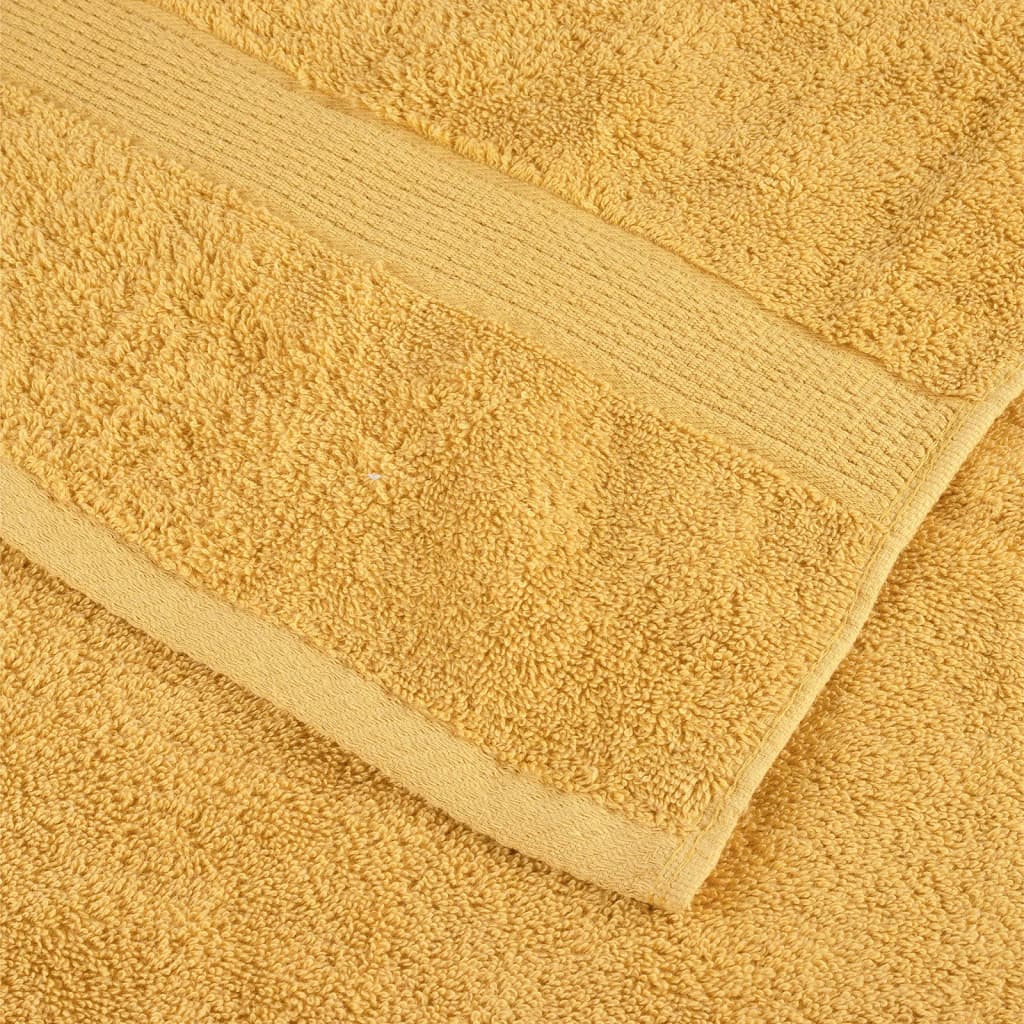 6 Piece Premium Towel Set SOLUND Gold 600 gsm