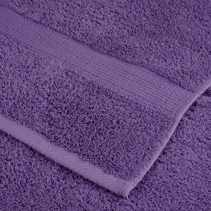 6 Piece Premium Towel Set SOLUND Purple 600 gsm