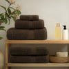 12 Piece Premium Towel Set SOLUND Brown 600 gsm