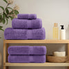 12 Piece Premium Towel Set SOLUND Purple 600 gsm