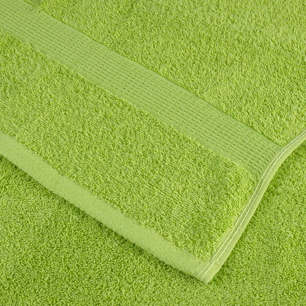 12 Piece Premium Towel Set "SOLUND" Apple Green 600 gsm