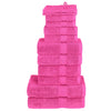 12 Piece Premium Towel Set SOLUND Pink 600 gsm