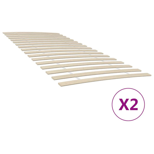 Bed Slats Replacements with 34 Slats 2 pcs 100x200 cm