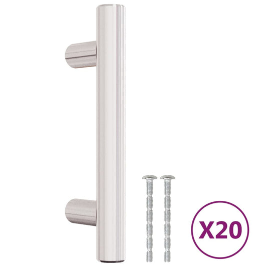 Cabinet Handles 20 pcs Silver 64 mm Stainless Steel