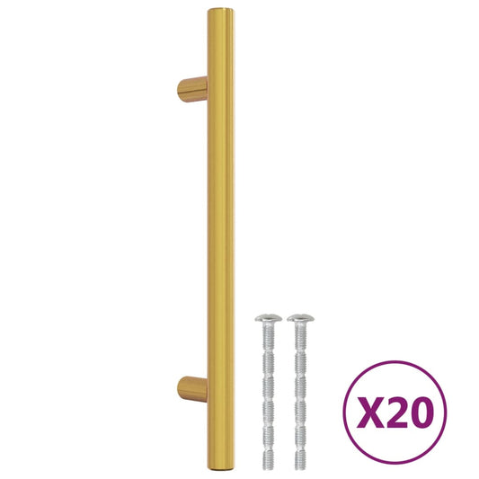 Cabinet Handles 20 pcs Gold 128 mm Stainless Steel