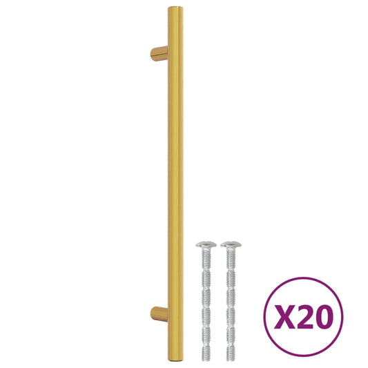 Cabinet Handle | Set of 20 | Gold | Stainless Steel