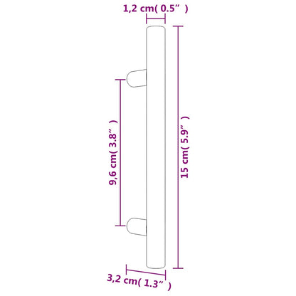 Cabinet Handles 20 pcs Bronze 96 mm Stainless Steel